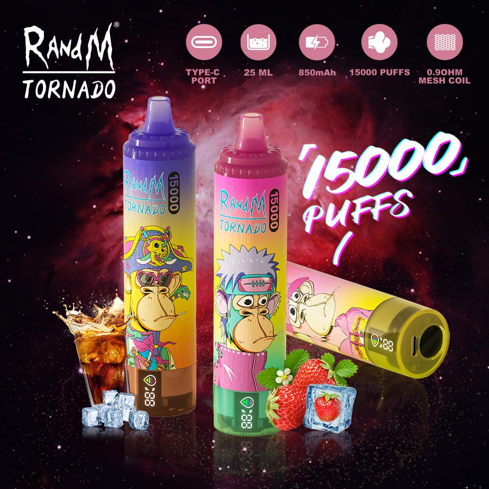 FUMOT RandM 15000 Puffs 拋棄式電子煙 歐美爆款 炫彩LED螢幕
