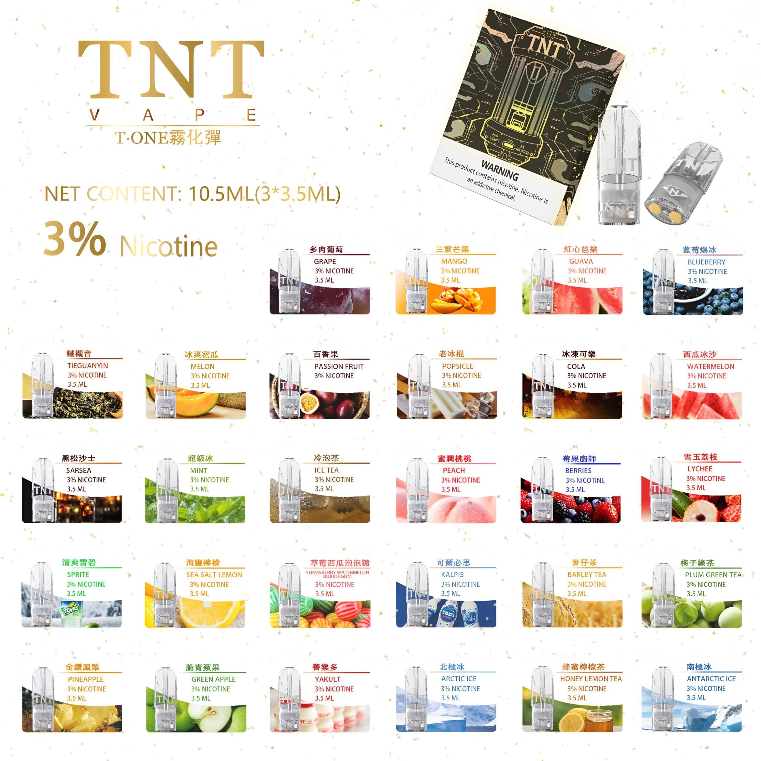 TNT煙彈 3.5ML 一盒三入 通用悅刻一代主機 頂級適配體驗