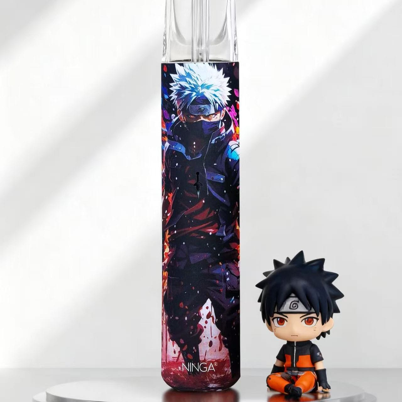 NINGA 一代主機多款卡通造型菸桿展示與磁吸接口細節-熱力蒸氣電子菸推薦