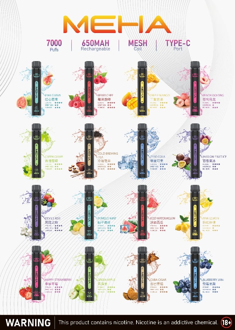 MEHA大口數拋棄式 Type-C 充電與 Mesh Coil